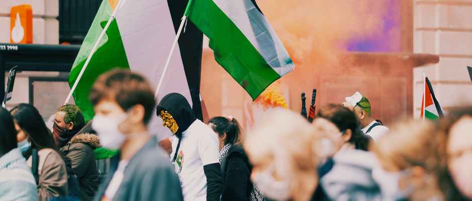 people holding flags