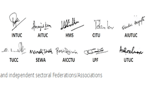 INDIA Declaración de la Convención Nacional de&nbsp;Trabajadores